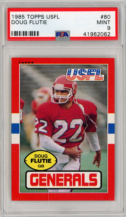 1985 Topps USFL #80 Doug Flutie RC HOF PSA 9
